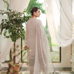 BRISA 01 l/grey embroidered chiffon sleeves with floral and organza detailing