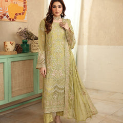 LEHR 08 floral embroidered chiffon Pakistani suit with intricate floral detailing