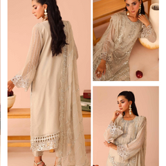 ARMELIA 05 skin embroidered chiffon sleeves with floral and organza detailing