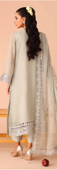 ARMELIA 07 l/grey embroidered chiffon sleeves with floral and organza detailing